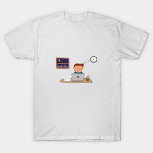 cute sleepy worker T-Shirt